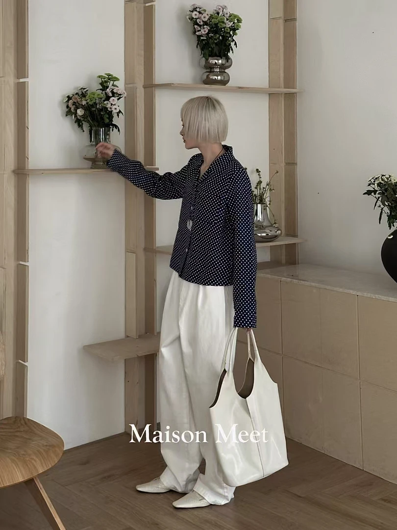 【Maison Meet 】设计师款挺括有型棉质白色牛仔裤V2056