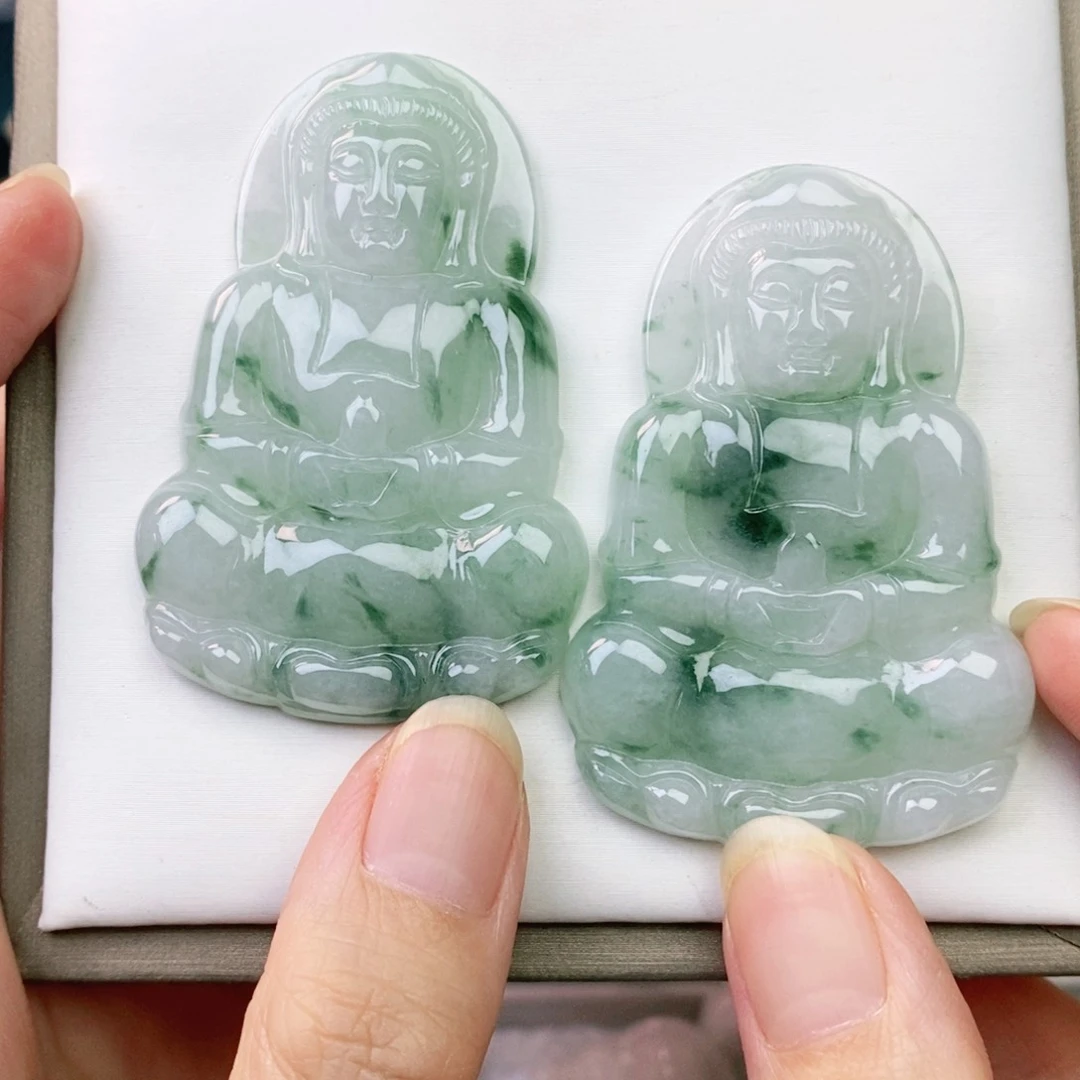 翡翠未镶嵌颈饰观音（多样性发货发其一）