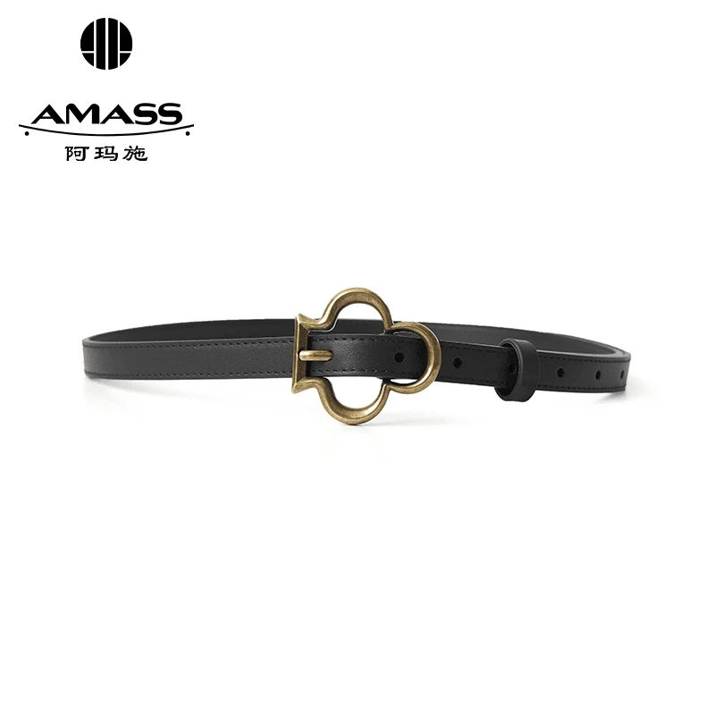AMASS/阿玛施 复古百搭花型扣皮带5900549