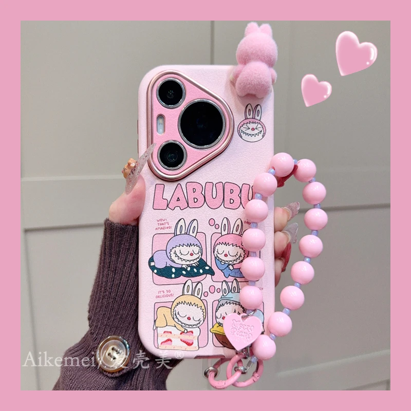 适用华为pura70pro+手机壳可爱卡通mate60pro+睡觉小怪兽立体公仔