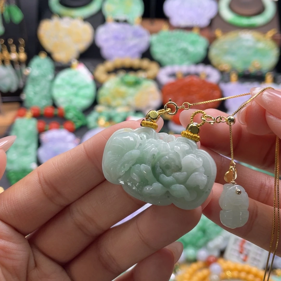 翡翠未镶嵌颈饰代编织