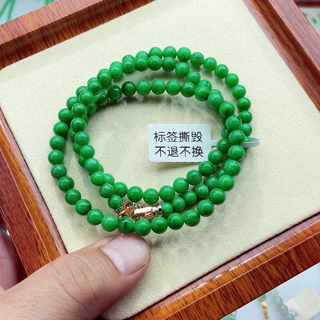 未镶嵌手链翡翠缅甸翡翠A货 卡5➕跟卡6