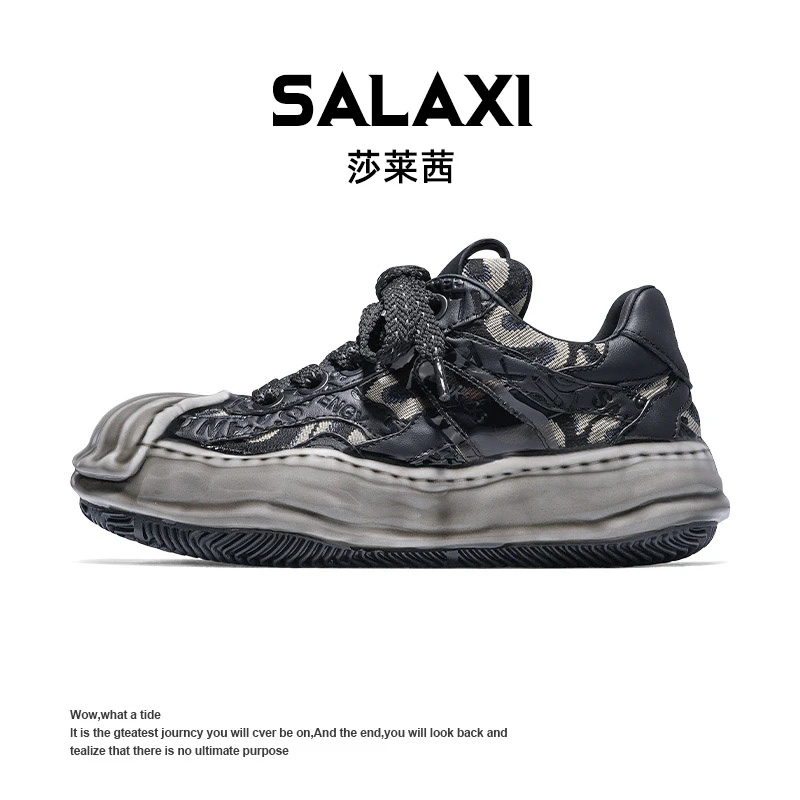 SALAXI/莎莱茜 2025冬季刺绣溶解潮鞋百搭保暖明星同款男女运动鞋