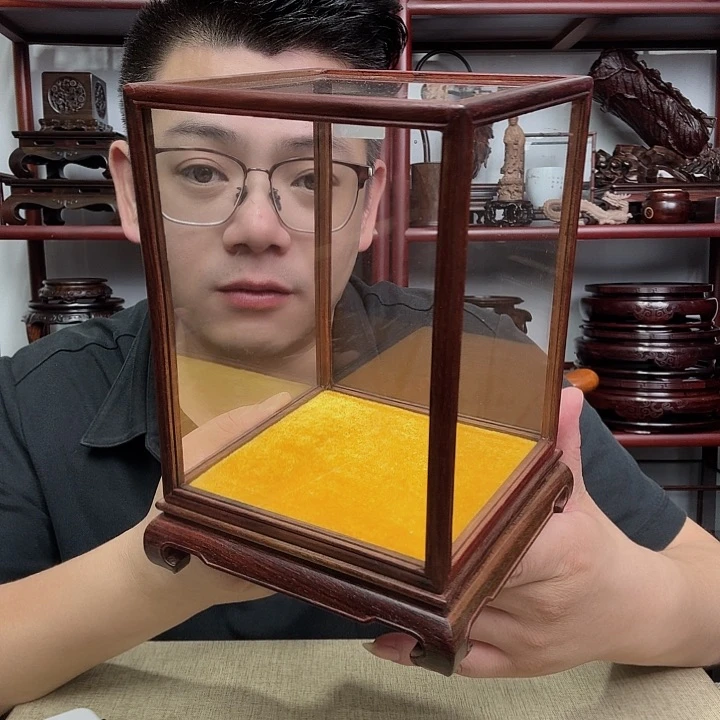 大红酸枝工艺品底座