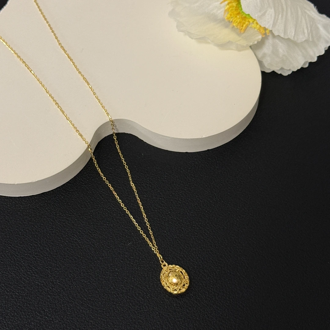 不支持七天无理由【小号鸽子蛋黄金项链】足金999