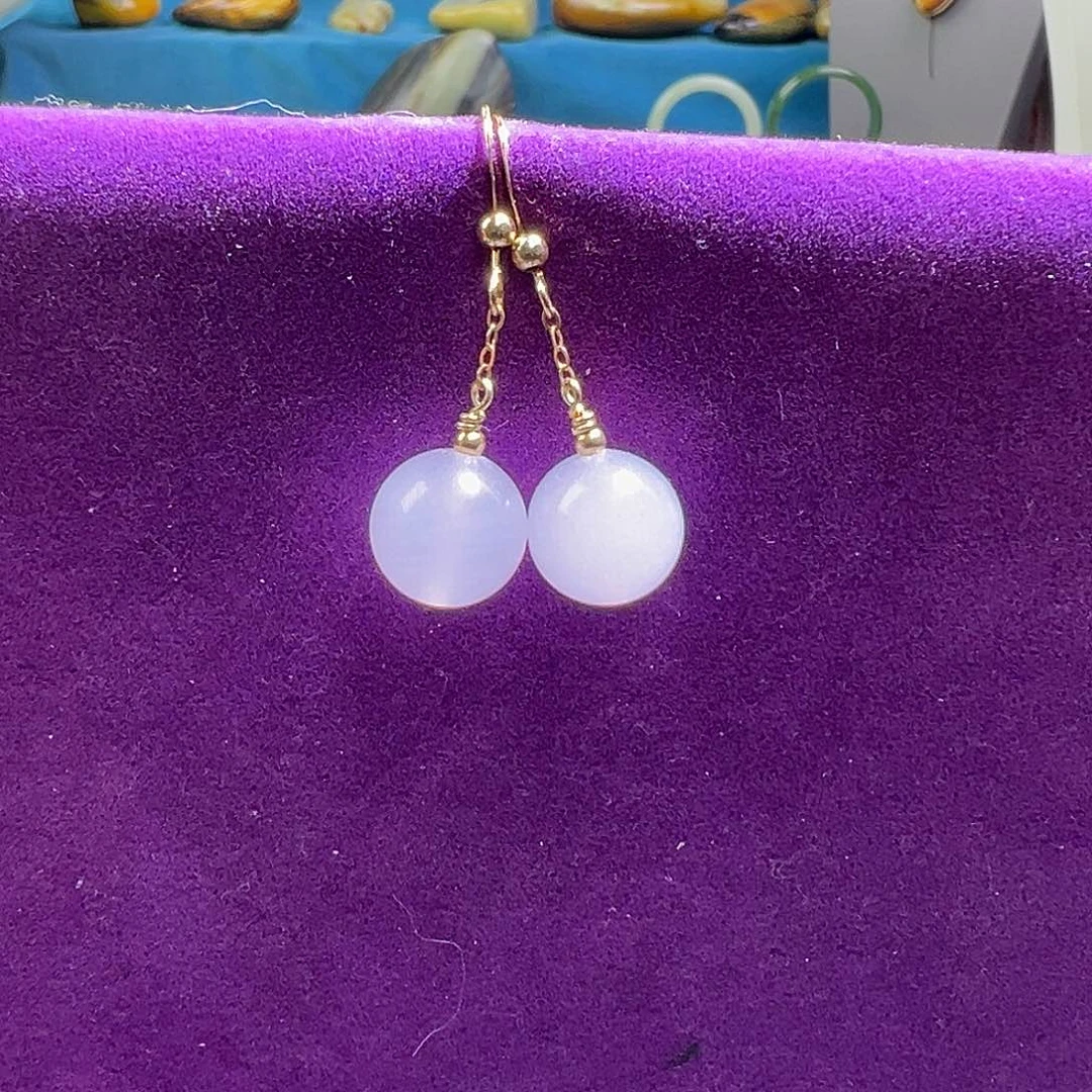 石英质玉耳钉未镶嵌