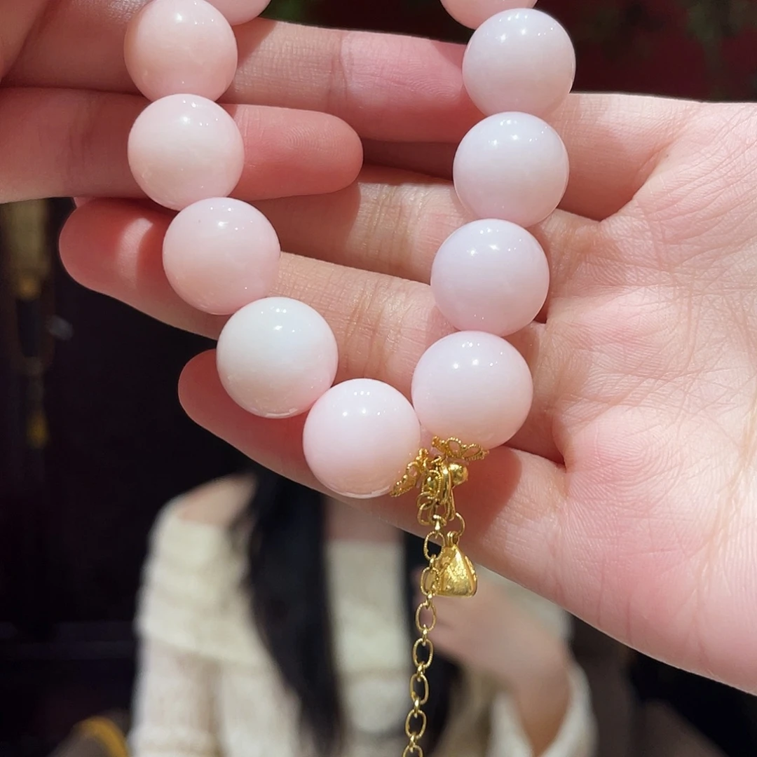 欧泊未镶嵌手串粉澳宝