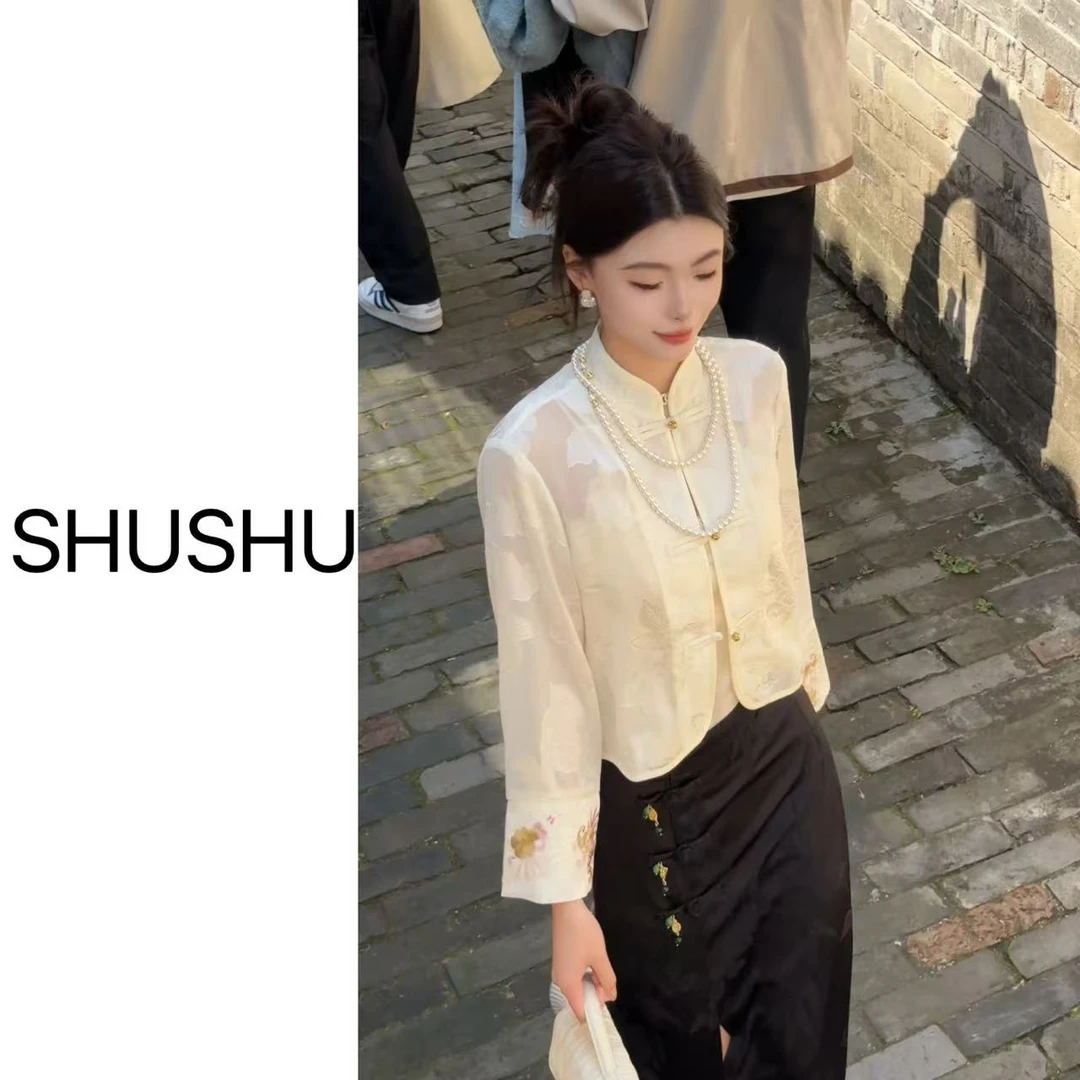 凤起玉鸣 现货新款【东方诗意】时尚气质长袖防晒上衣