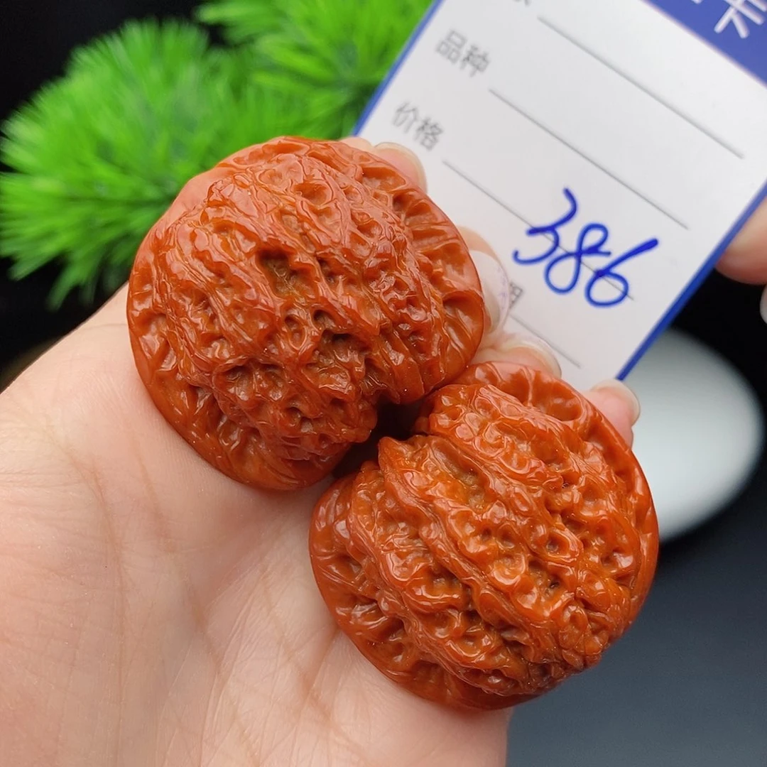 文玩核桃把件38血麒麟386