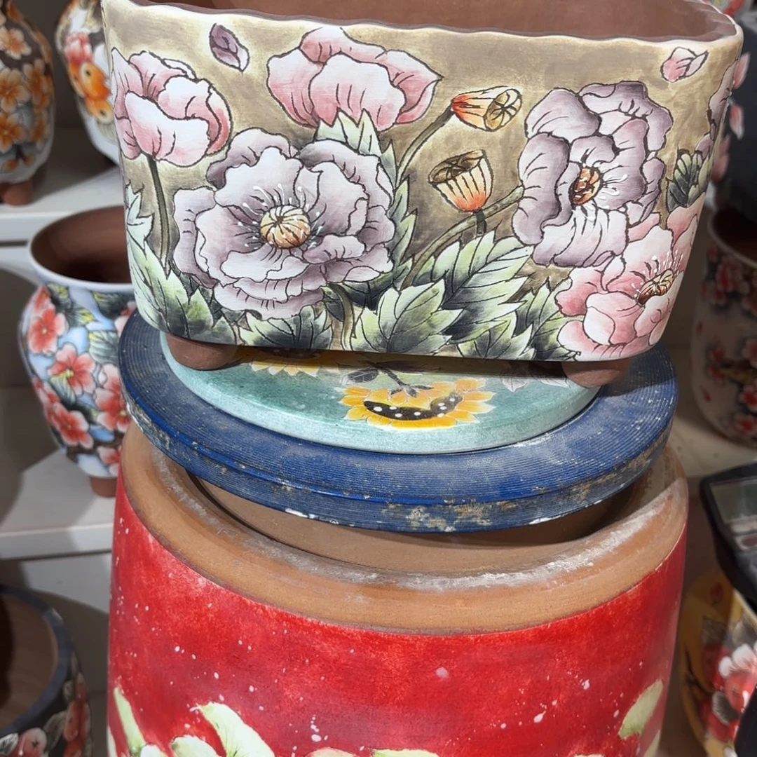 紫砂花盆千***1水晶花盆97微瑕