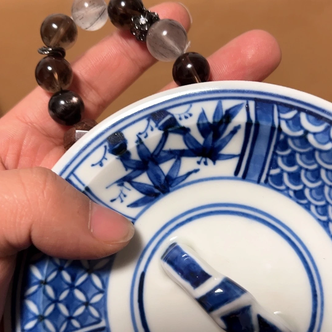 碟鬼****白瓷器木器工艺摆件