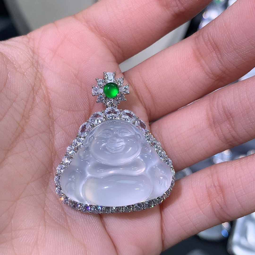 石英质玉颈饰银S925镶嵌琨33