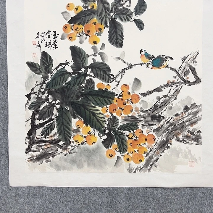 国画李文峰四尺斗方花鸟市场