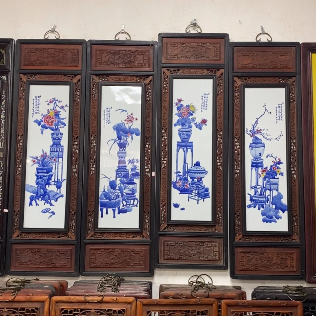 瓷1.2*36*4景德镇瓷板画柴窑烧制