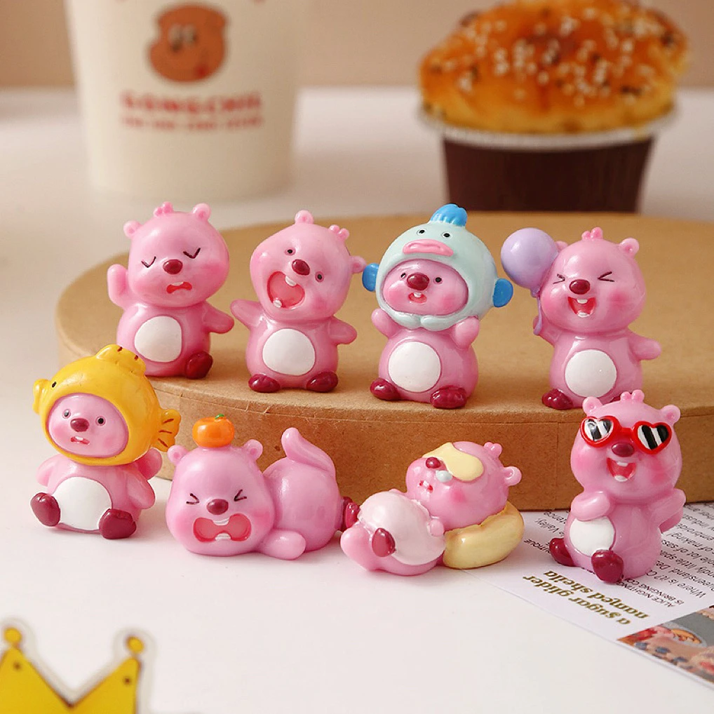 【许愿+对碰+九宫格】露比loopy手绘diy饰品树脂车载桌面小摆件