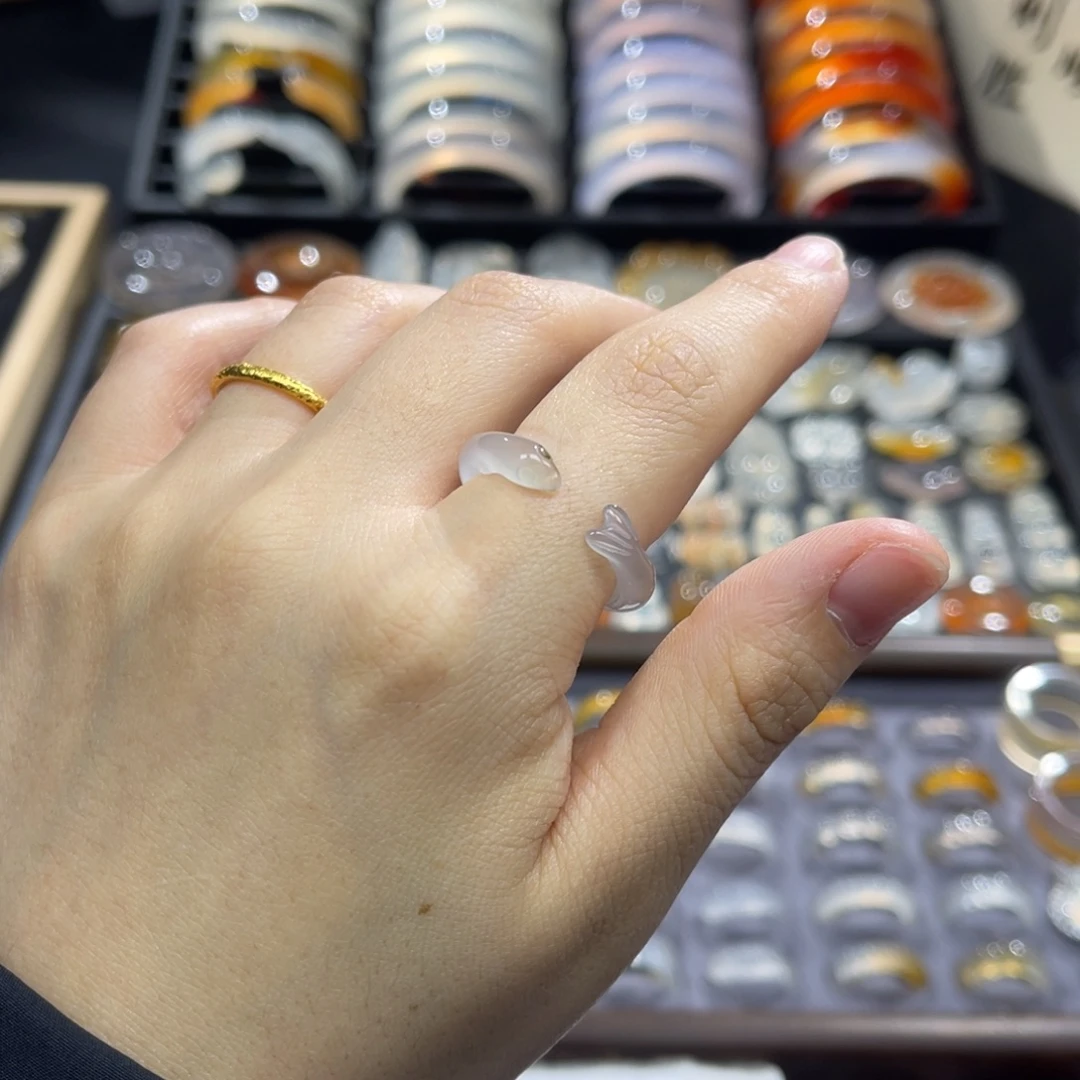 玛瑙/玉髓未镶嵌戒指