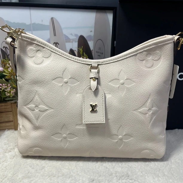 99新 LouisVuitton/路易威登 路易威登奶白色carryall小号