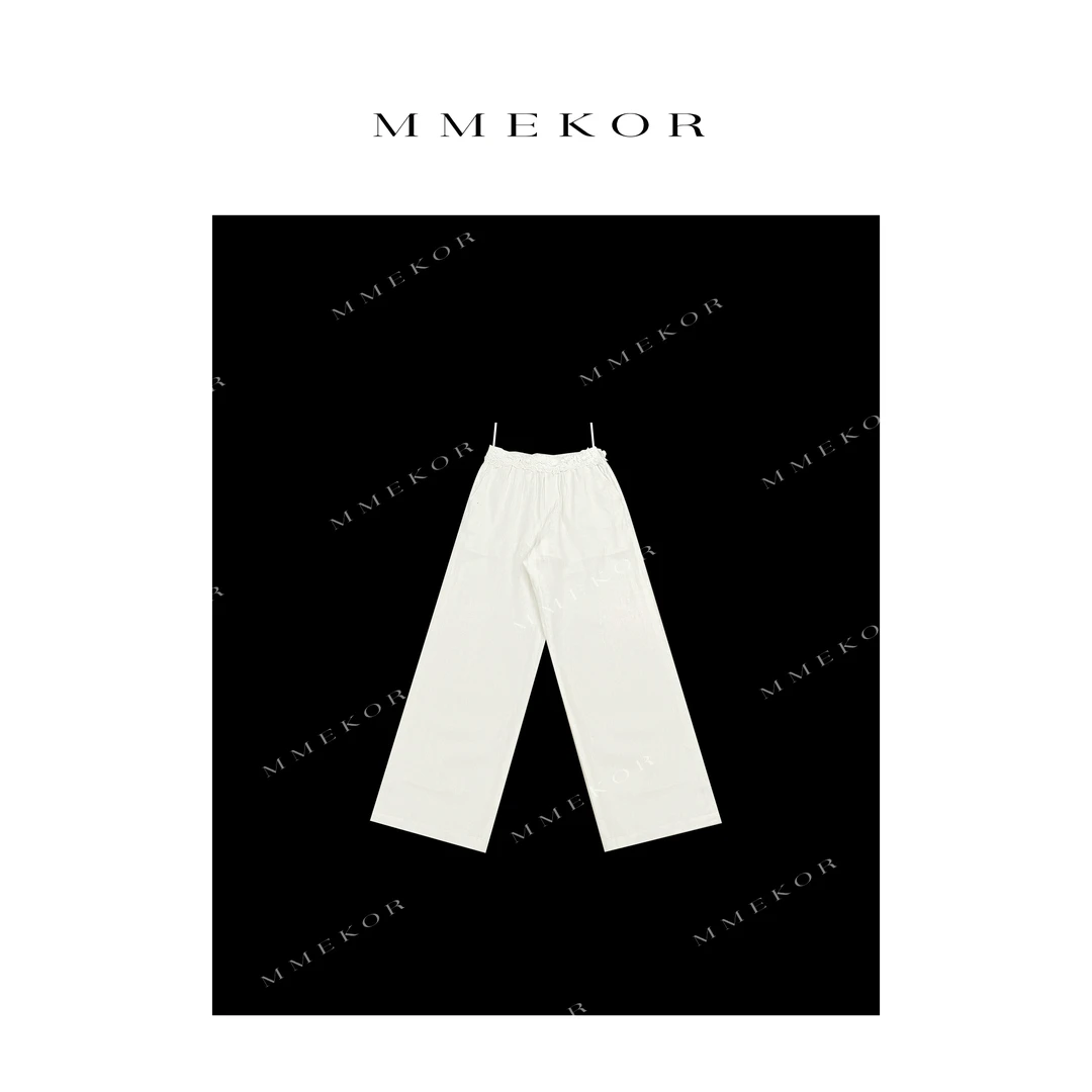 MMEKOR“花落腰间”休闲裤  2025新款千金玛德琳时髦裤子 79801