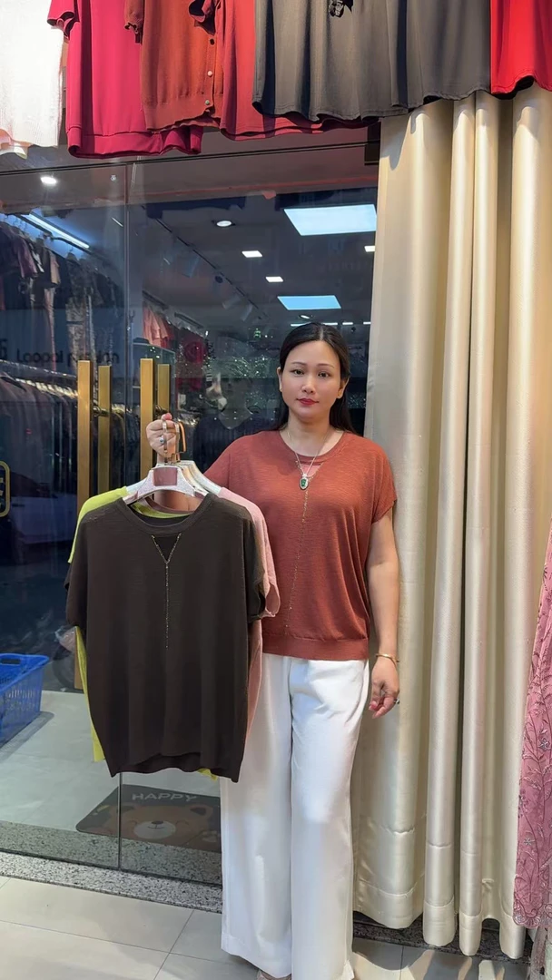 薄款女短袖镂空夏季套衫套头毛针织衫开衫圆领纯色