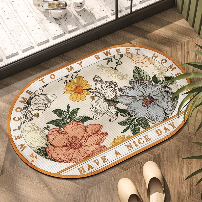 浴室地垫硅藻泥吸水防滑可擦免洗地毯铺垫卫生间卫生间吸水地垫