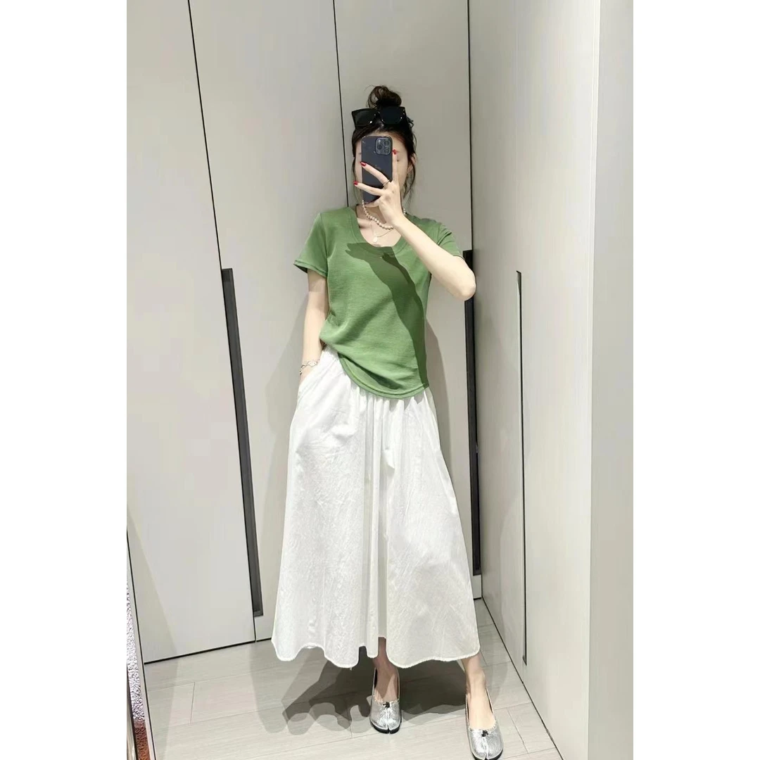 夏季茶系穿搭一整套小个子轻熟风御姐气质上衣+裙子减龄显瘦套装