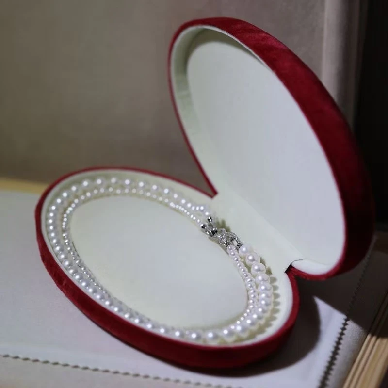 【爆款】可拆卸正圆双层叠搭4+8mm大小珠8字扣项链