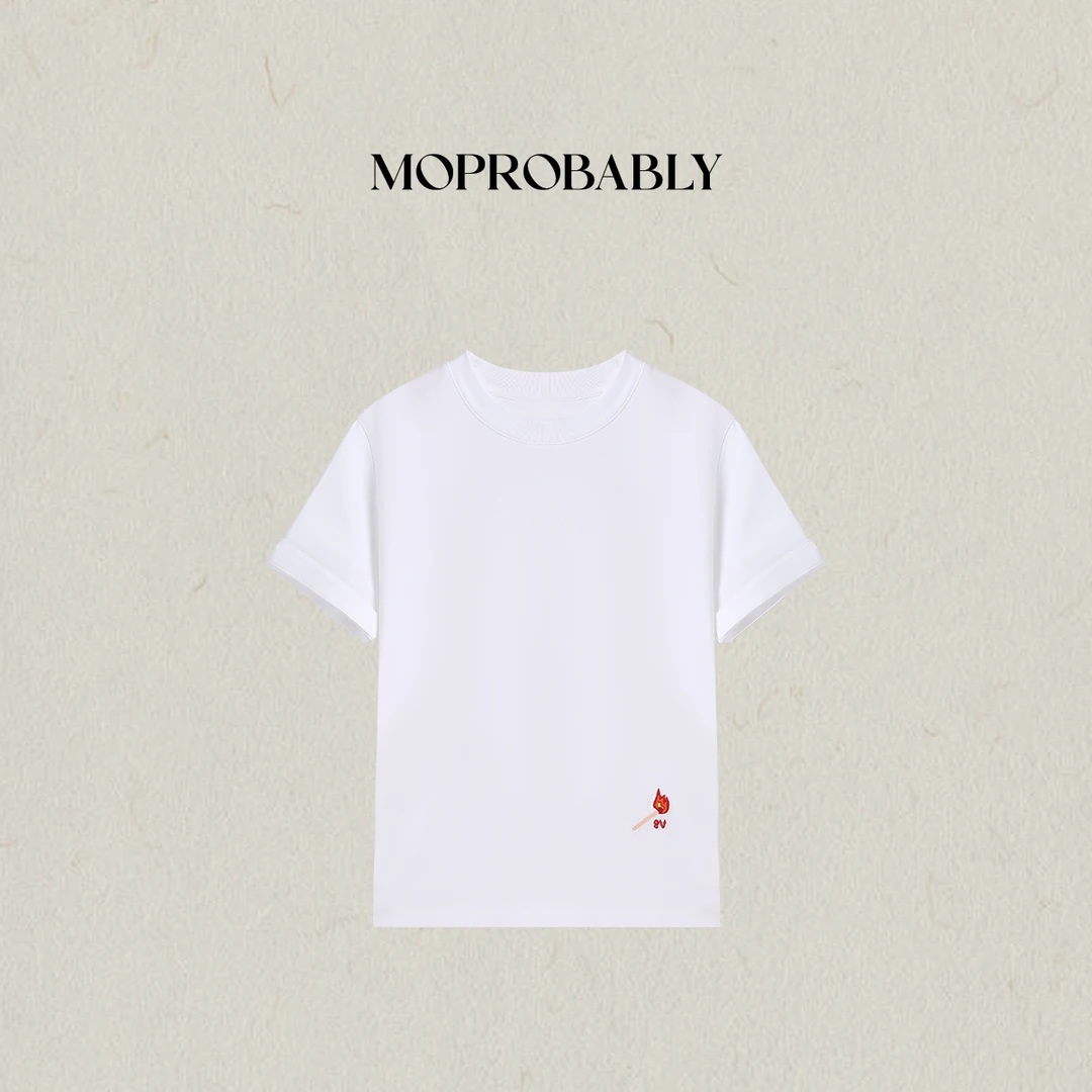 Moprobably李予诺「火柴T」“100棉”基础款童趣短袖上衣T恤L5247177