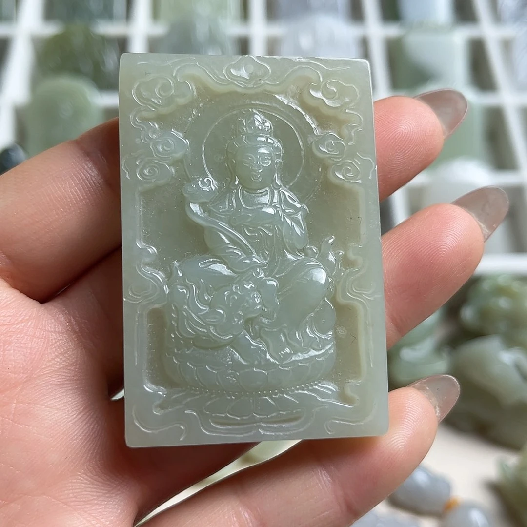 和田玉未镶嵌挂件