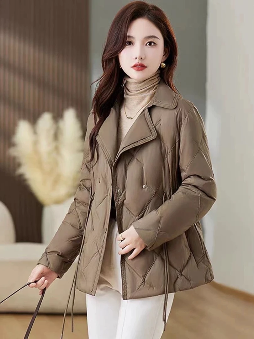 店主自留款，修身西装领轻薄羽绒外套，气质显瘦百搭，清货