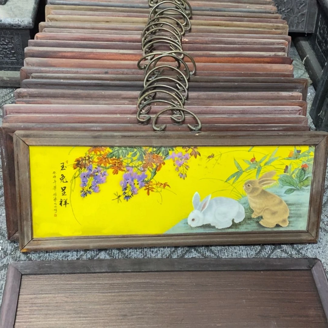 瓷片53*21*1景德镇瓷板画柴窑烧制