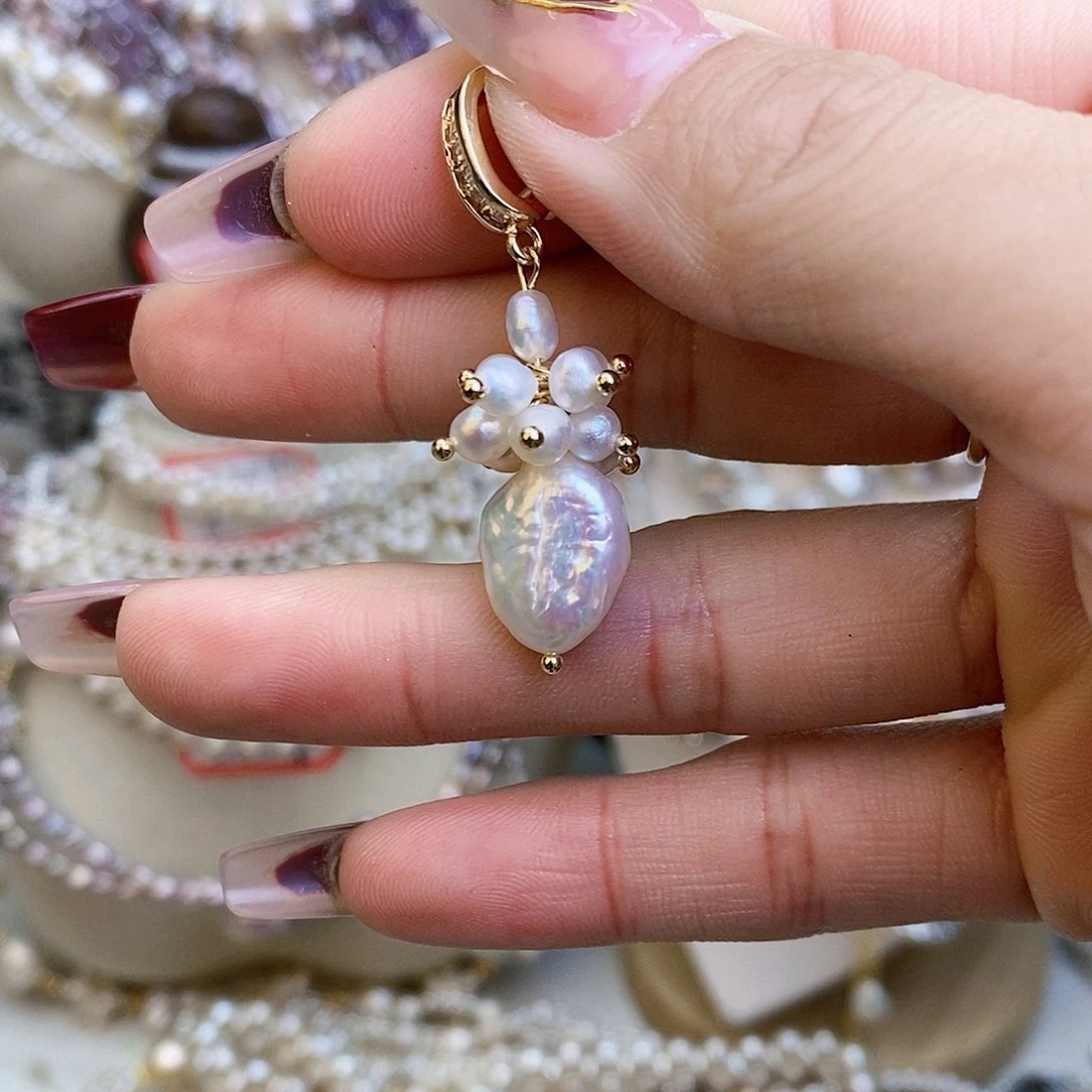 淡水珍珠颈饰银S925镶嵌