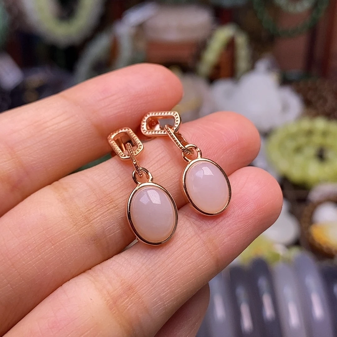 手链未镶嵌和田玉早间福利价银镶藕粉