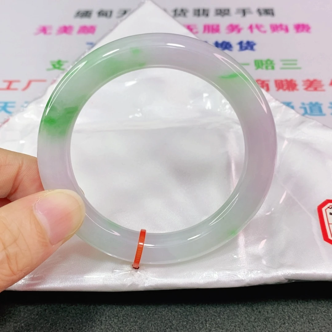 未镶嵌手镯翡翠53圈口圆条