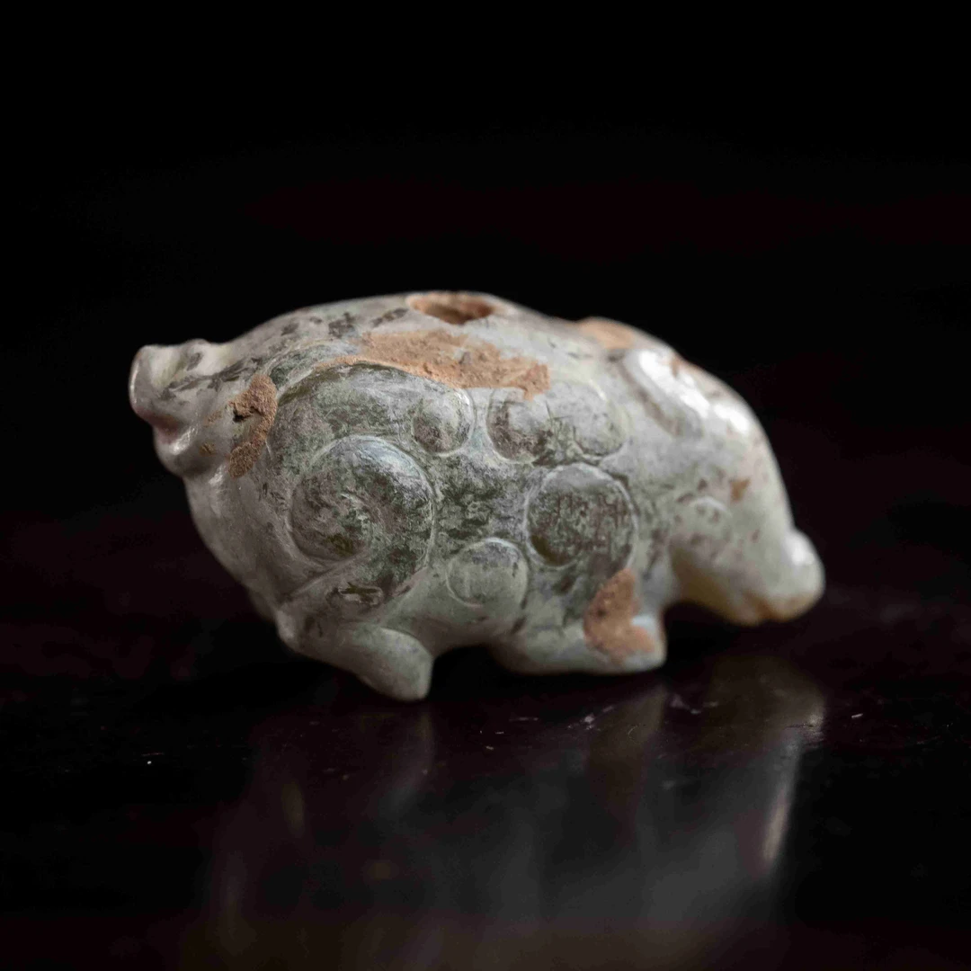 明代和田玉玉猪组佩饰件-NX