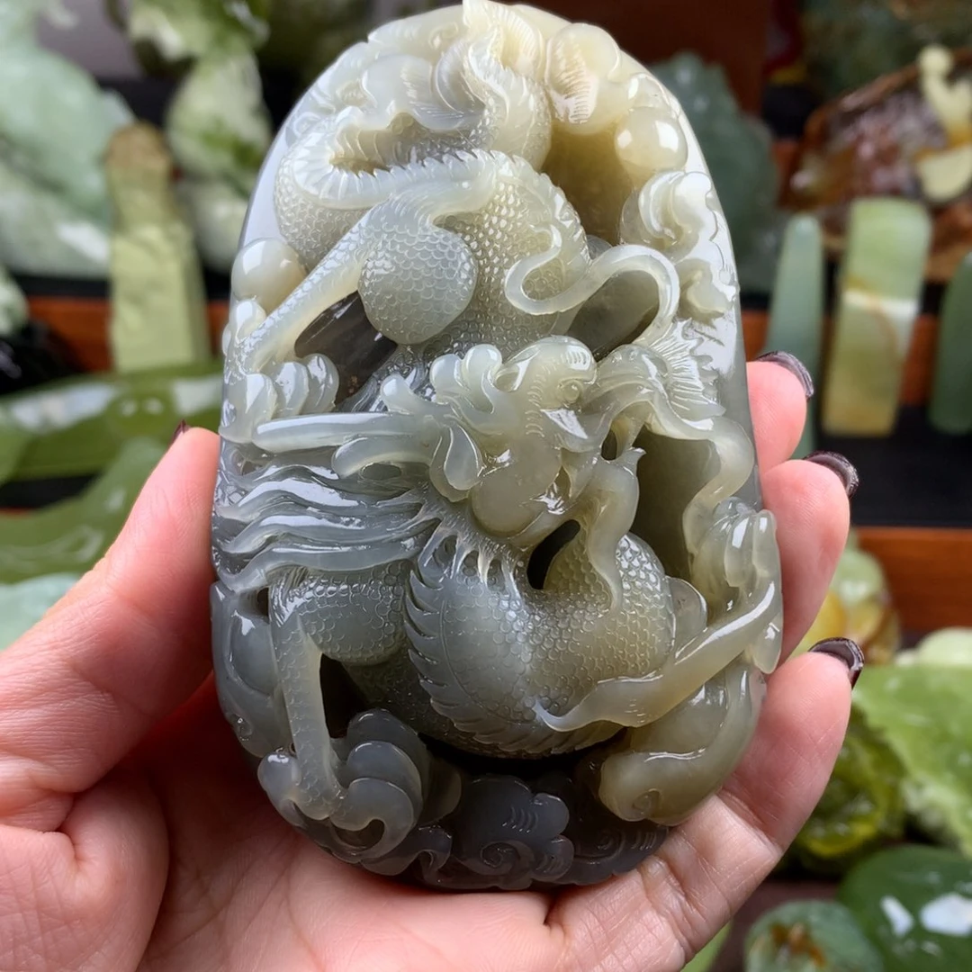 岫玉未镶嵌手把件