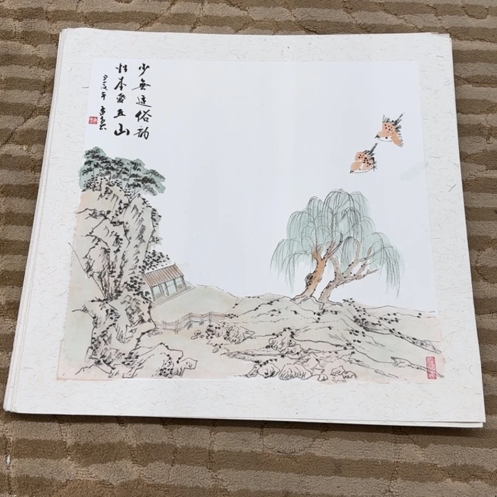 国画花鸟的翅膀是一个巨大50.50