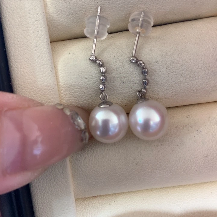 18K金镶嵌耳饰海水珍珠