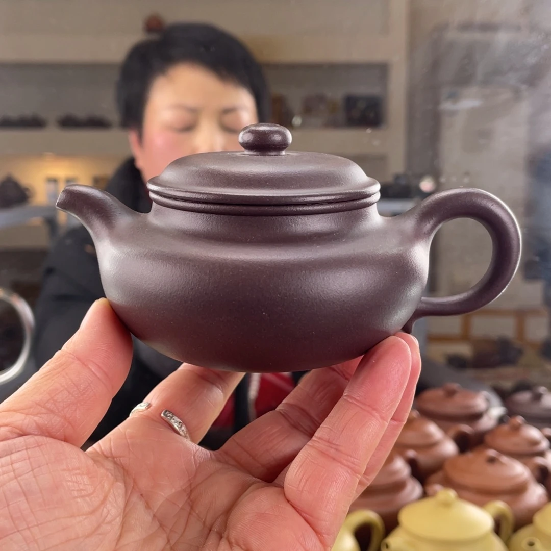 茶壶紫砂老紫泥仿古175cc左右