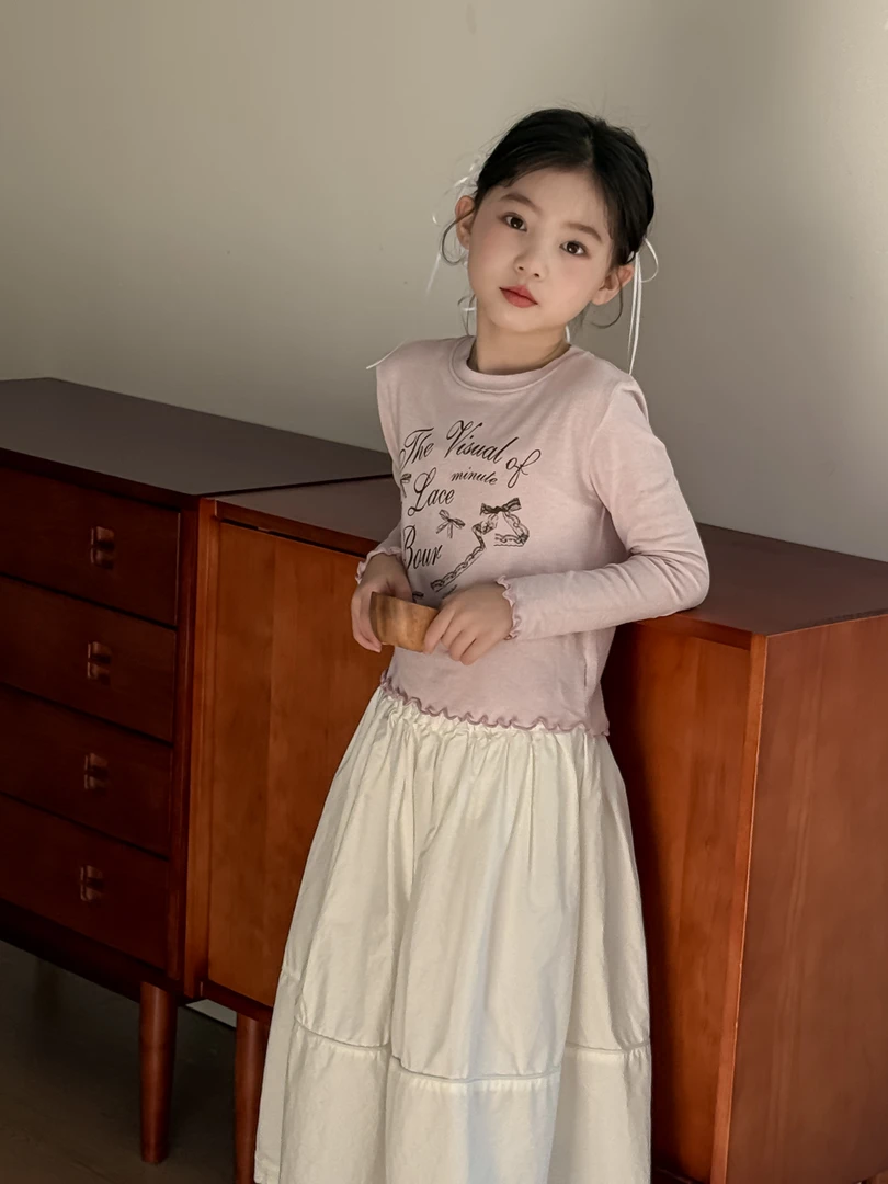 LJ-71706-TBB花与寻童装女童打底衫2025春季新款韩版百搭长袖打底
