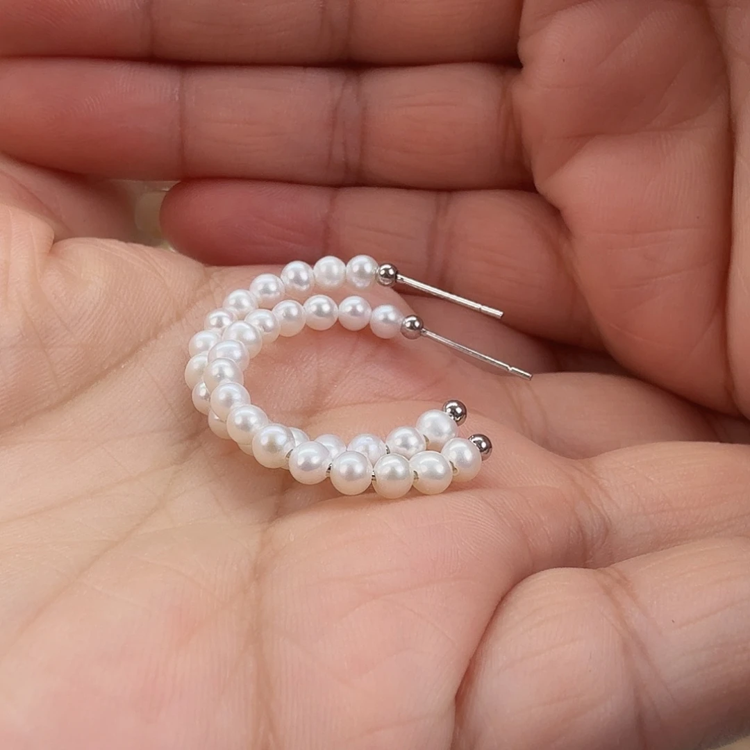 未镶嵌耳饰淡水珍珠