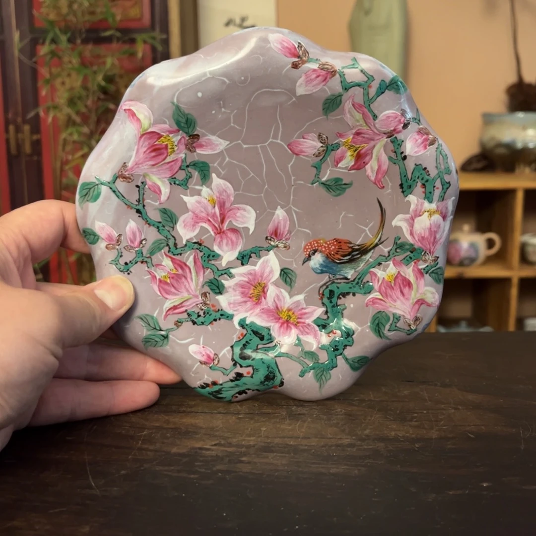 柴烧纯手工手绘陶瓷