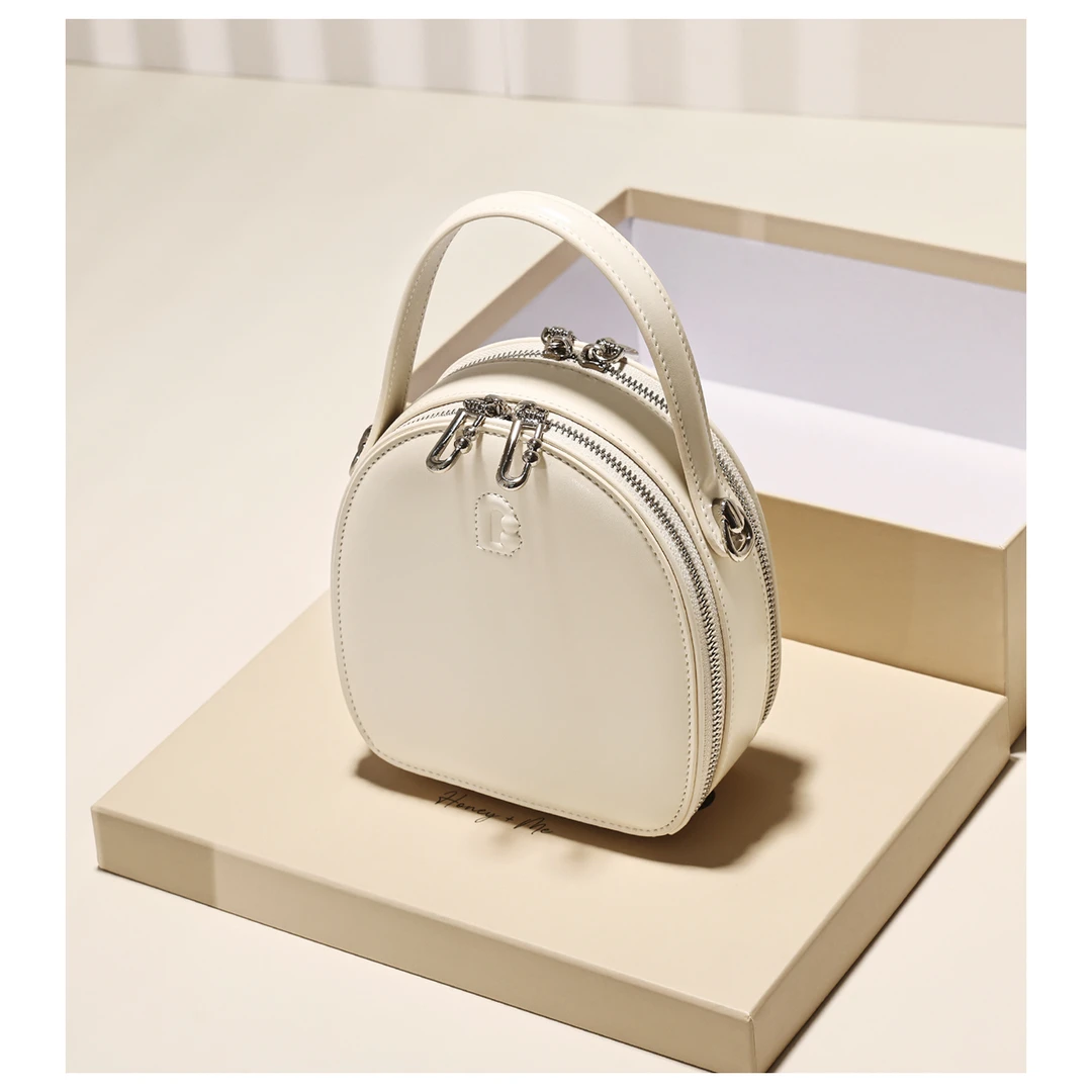 小众设计真皮链条手提小方包2025夏季新款女百搭斜跨半圆包