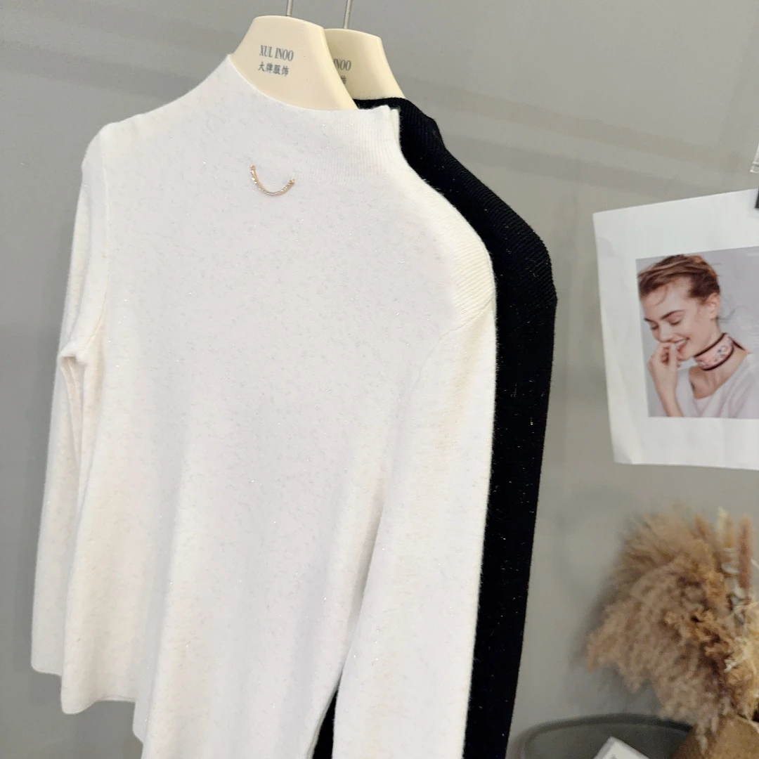 琳心丨秋冬新款多色半高领简约百搭打底针织衫1220