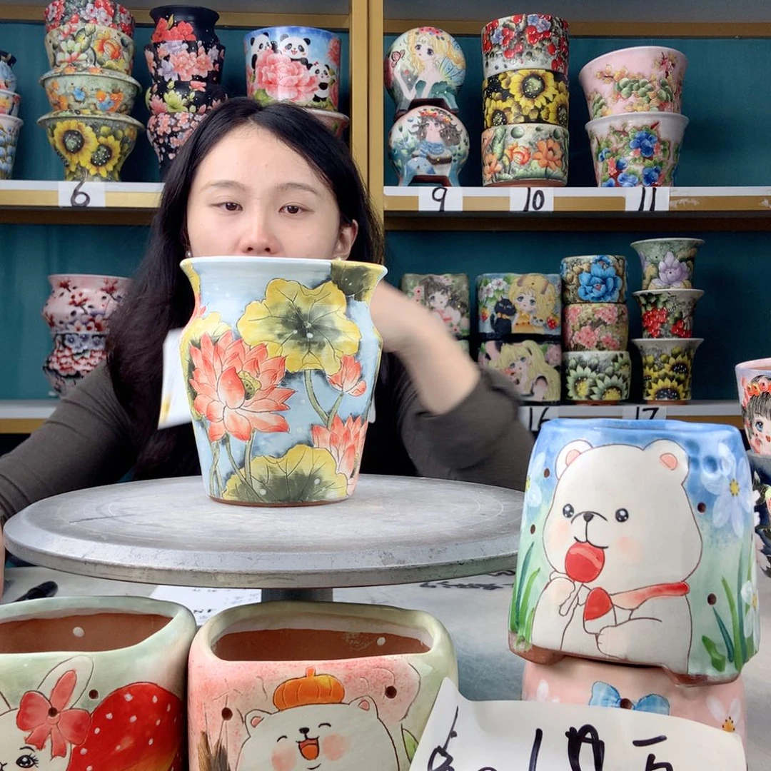 罐景德镇手工瑕疵479