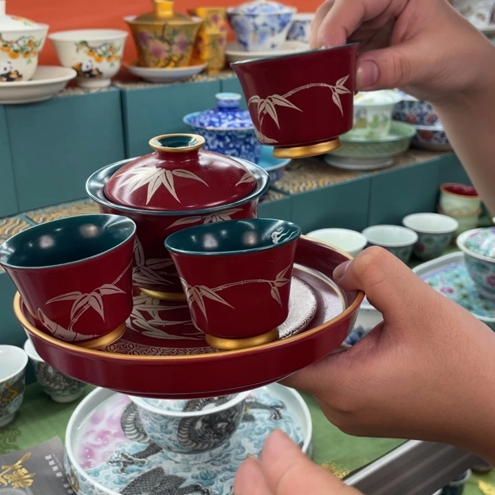 景德镇陶瓷盖碗茶具