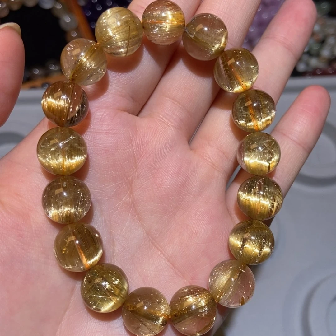 水晶手链未镶嵌钛晶12m