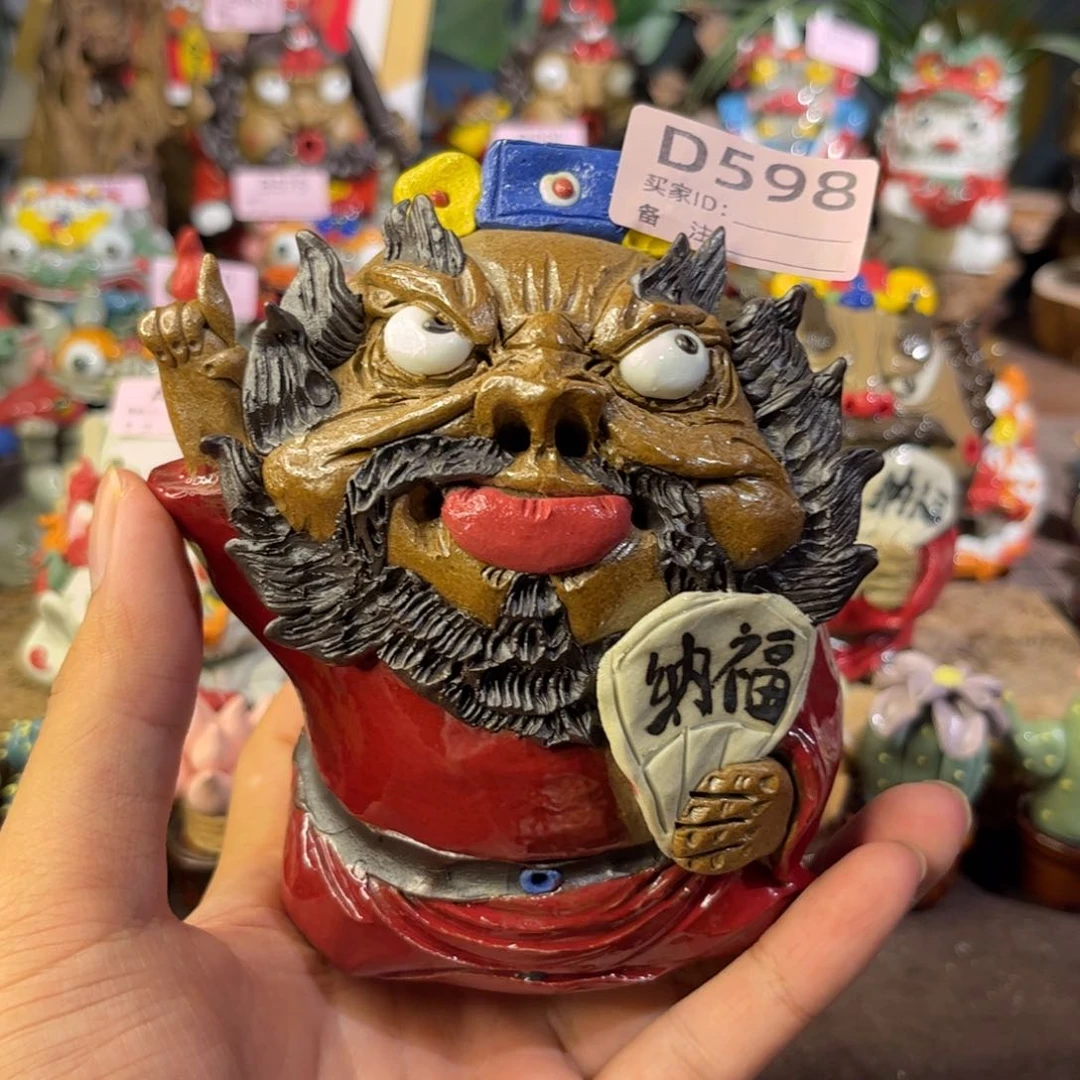 时***儿泥塑纯手工茶宠摆件