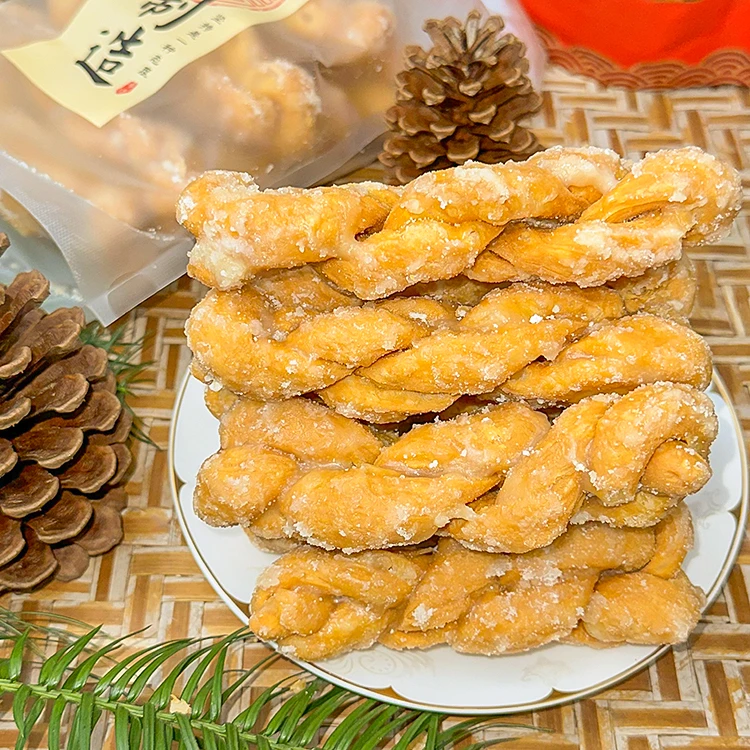 广东广宁手工麻花牛绳 小时候的味道传统美食