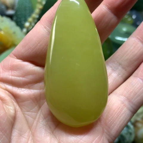 蛇纹石玉未镶嵌手把件