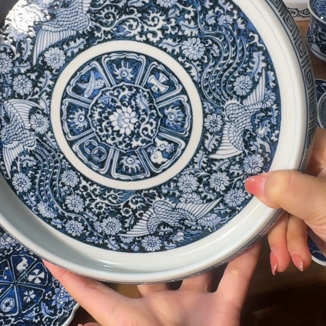 落***华摆件陶手工手绘景德镇陶瓷